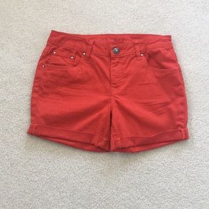 Justice size 12 1/2 red shorts